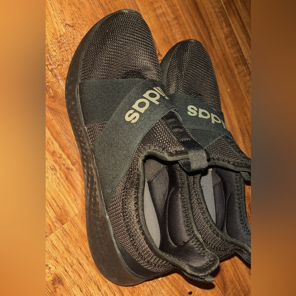 Adidas Black Knit Slip-On Shoes